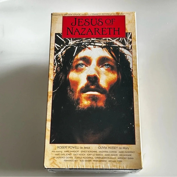 BNIB Factory SEALED Vintage 1992 VHS “Jesus of Nazareth” 3 Tape Box Set - Picture 2 of 8
